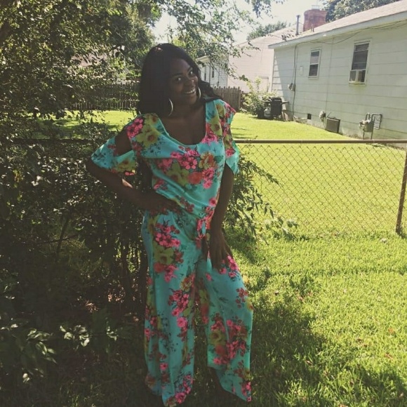 Glow girl floral print jumpsuit - Picture 1 of 4